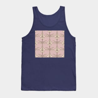 Light Pink Dragonflies and Flowers Tank Top